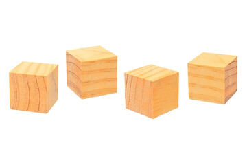 Wooden geometric shapes cube for conceptual design. Education game. isolated on a white background.PNG