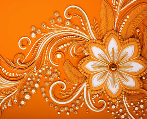 Fototapeta na wymiar Indian designer fabric mandala hinduism decoration