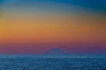 Stromboli volcano shortly after sunset, Sicily