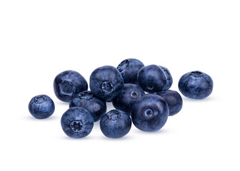 Blueberries isolated on transparent.