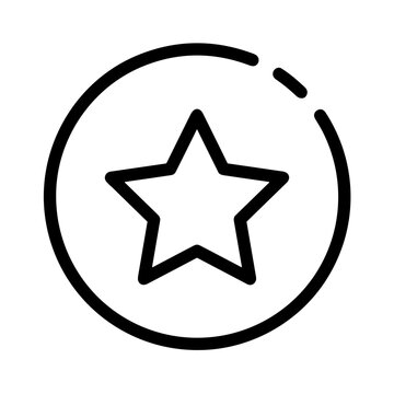 Star icon symbol vector image. Illustration of the review rating feedback design image