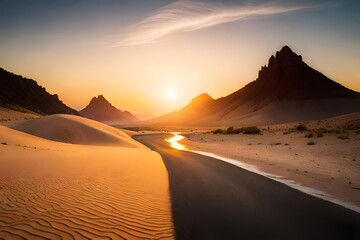 Fototapeta na wymiar sunrise in the mountains sunset on the beach sunset in the desert sunset in the mountains