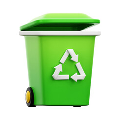 Recycle Bin 3D Illustration