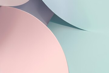 Abstract curved shapes in pastel colors, poster template for ad.