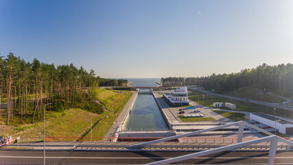 Przekop Mierzei Wiślanej i Wyspa Estyjska z drona © Marcin