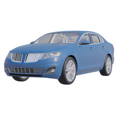 Fototapeta premium Realistic luxury car on isolated transparency background