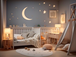 interior of a toddler's room, ai generative
