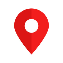red location pin icon vector illustration
