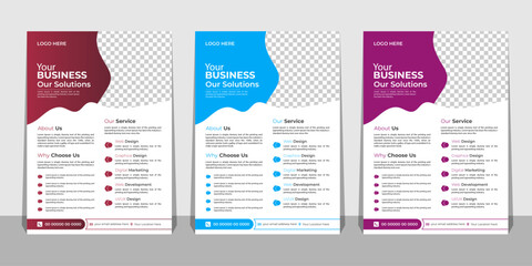 Brochure design, cover modern layout, annual report, poster, flyer in A4