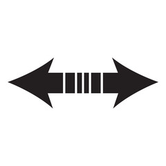 Left and right arrow, pointer, cursor in opposite direction. Intersection, navigation,...