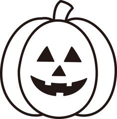 Halloween pumpkin outline