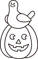 Halloween pumpkin outline