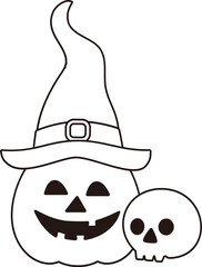 Halloween pumpkin outline