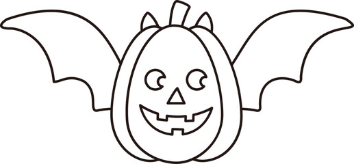 Halloween pumpkin outline
