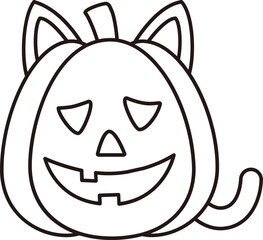 Halloween pumpkin outline