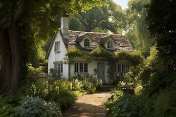 charming country cottage. Generative AI