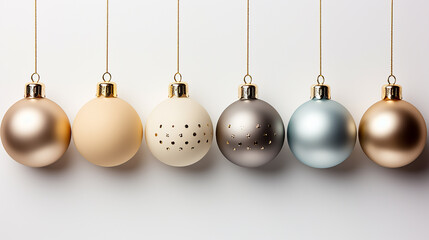 Festive Christmas Decoration on White Background
