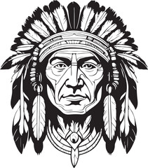 Fantastic  lovely  Native aboriginal emblem vector art