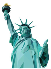 statue of liberty, new York,  Low Poly Vector Art © chaminda