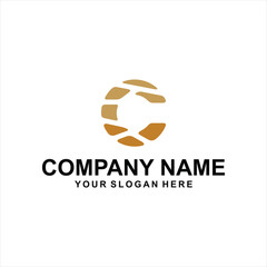 letter C abstract logo vector