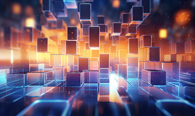 Obraz premium Futuristic design with glass morphism elements.