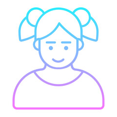 Girl Gradient Icon