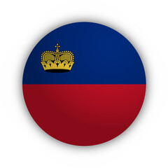 Flaga Liechtensteinu Przycisk - obrazy, fototapety, plakaty
