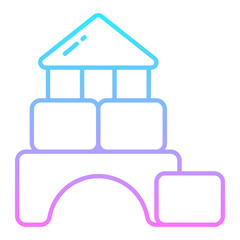 Toy Home Gradient Icon