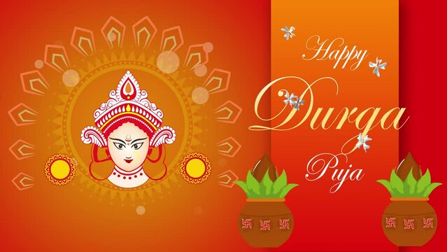 Durga Puja Led Background Video Animation