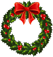 Christmas decoration with xmas details on the transparent background.