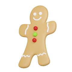 gingerbread man isolated on white