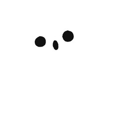 Cute Halloween Ghost Doodle element, signs and symbols, Hand drawn in doodle style