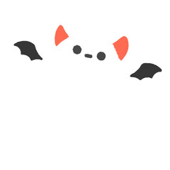 Cute Demon, Devil Ghost, Halloween Doodle element, signs and symbols, Hand drawn in doodle style