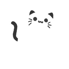 Cute Cat Ghost, Halloween Doodle element, signs and symbols, Hand drawn in doodle style