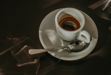cup of coffee with spoon