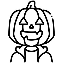 Pumpkin Man vector icon