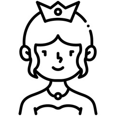 Princess vector icon