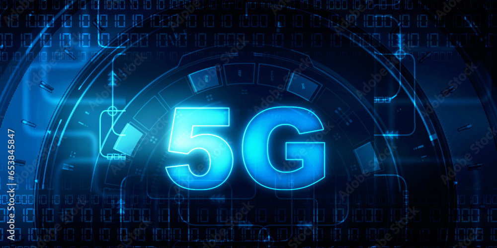 Poster 2d rendering 5g network 5g connection