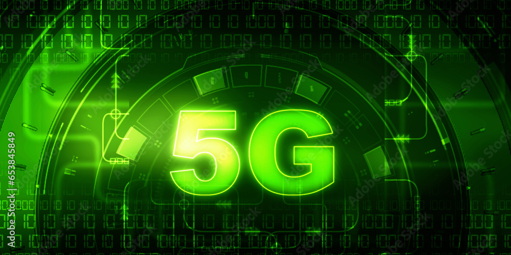 Aufkleber 2d rendering 5g network 5g connection