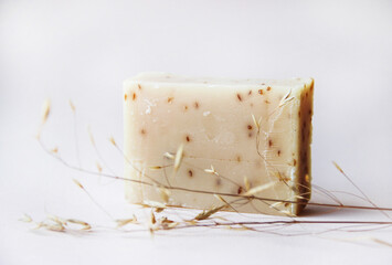 handmade natural cosmetics - soap with oats