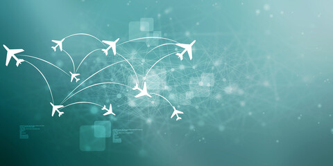 2D illustration Airplane mode