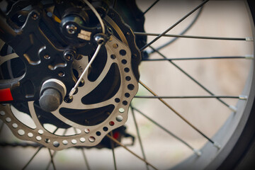 Obraz premium Details of a sports bike close-up