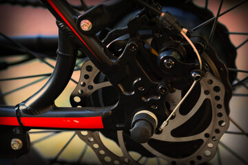 Fototapeta na wymiar Details of a sports bike close-up