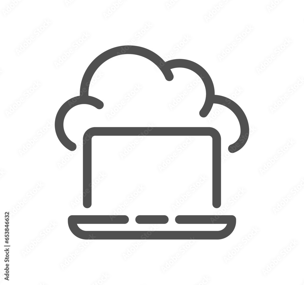 Poster network related icon outline and linear vector.