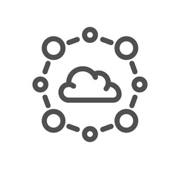 Network related icon outline and linear vector.