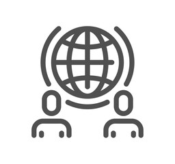 Network related icon outline and linear vector.