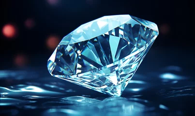 Photo sur Plexiglas Photographie macro diamond beautiful diamond stone macro, ai generative