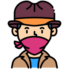 Bandit line color icon