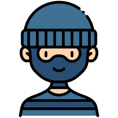 Thief line color icon