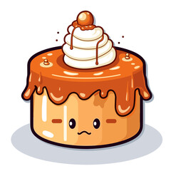 Caramel Apple Pecan Cake, Cartoon, Illustration, Design, PNG